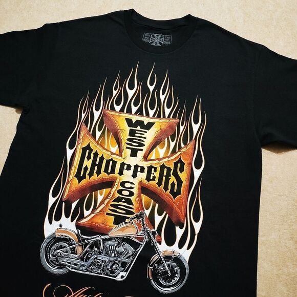 West Coast Choppers Motorcycle Graphic Short Sleeve T-Shirt #I - Picture 1 of 5